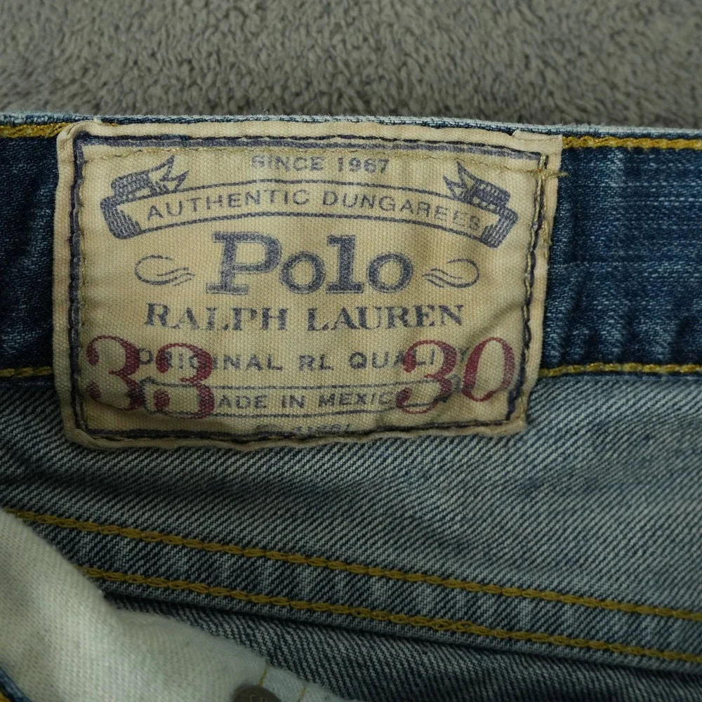 Polo Ralph Lauren Jeans Mens 36x30‎ Blue Authentic Dungarees Straight Leg Cotton
